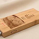 Engraved Text N Photo Bamboo Powerbank
