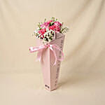 Gentle Love carnations and Roses Posy for Her