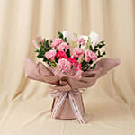 2 in 1 Pink Carnation Bouquet with Hidden Vase