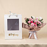 2 in 1 Pink Carnation Bouquet with Hidden Vase