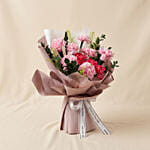 2 in 1 Pink Carnation Bouquet with Hidden Vase
