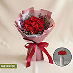 Forever Yours Preserved Rose 2 in 1 bouquet with built-in vase