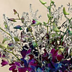 Majestic Blue & Purple Orchid Ceramic Vase Arrangement
