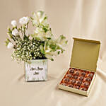 Joyous Raya Blooms and Chocolates Truffles Gift Set