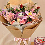 Pink Smile Bloom Buddies and Mini Cake