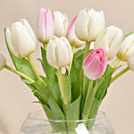 10 Tulips in Fish Bowl