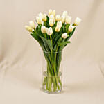 20 White Tulips
