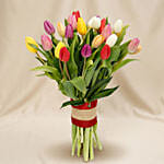 Twenty Five Vibrant Tulips Bunch