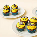 Minion Theme Chocolate Cupcakes 12 Pcs