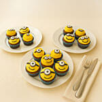 Minion Theme Chocolate Cupcakes 18 Pcs