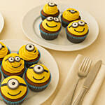 Minion Theme Chocolate Cupcakes 18 Pcs