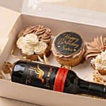 Yellow Tail Wine and Personalized Cupcake Set