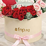 Love Valentine Roses with Chocolate Gift Box & LED Lamp