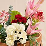 Cute Lion Face Flower Arrangement