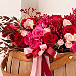 Basket of Love Roses