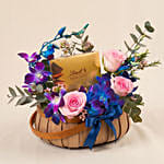 Lindt Swiss Chocolate And Flowers Basket