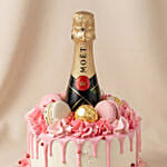 Moet Chandon Champagne Pink Drip Chocolate Cakes