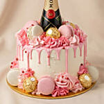 Moet Chandon Champagne Pink Drip Chocolate Cakes