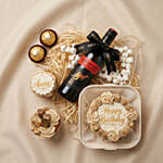 Yellow Tail and Ferrero Rocher Bento Cake Surprise Birthday Box
