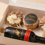 Yellow Tail Wine and Personalized Cupcake Set
