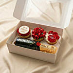 Moet Champagne and Personalised Cupcake Trio
