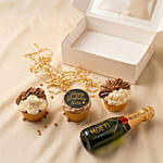 Personalised Cupcakes & Mini Moet Bundle