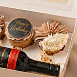Yellow Tail Wine and Personalized Cupcake Set