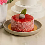 Flower Arrangement with Cake – Mesmerised Pink