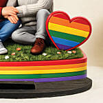 Personalised Rainbow Romance Caricature Display