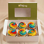Delightful Colors Cupcakes 6 pcs