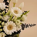 White Tulips & Gerberas 2026 Convocation Flower Vase