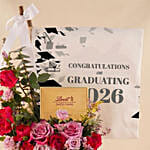 Sweet Congratulations 2026 Grad Flowers and Lindt Box
