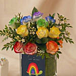 Just Be You - Rainbow Roses and Cake Gift Bundle