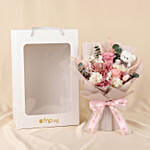 Soft Pink Rose & Teddy Bear Small Flower Bouquet