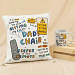 Dad's Chair - Funny Cushion & Mug Gift Set