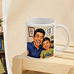 My Hero, My Dad - Comic Style Cushion & Mug Gift Set