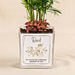 Dad's Office Oasis - Miniature Palm & Fittonia Gift