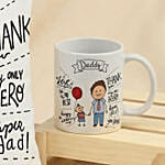 Fathers Day Gift - Doodle Cushion & Mug Gift Set