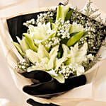 Charming White Lilies Bouquet