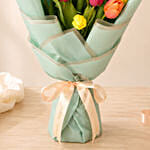 Beautifully Wrapped Mixed Tulips Bouquet