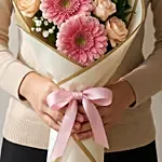 Dignified Mixed Flowers Hand Bouquet