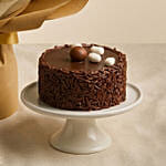 Beloved - Elegant Mix Flowers Bouquet & Chocolate Mini Cake