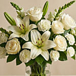 Love For White Flowers Vase
