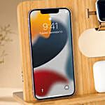 Engraved Wooden Mobile Stand for Dad