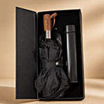 Personalised Umbrella and Flask Set for Dad