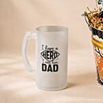 Superhero Dad Beer Mug and Beer Sweet Delights Gift Set