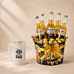 Superhero Dad Beer Mug and Beer Sweet Delights Gift Set