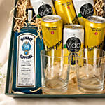 Gin and Tonic Hamper with Glasses
