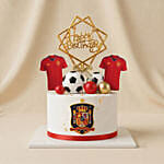 Spain Football Team Chocolate Birthday Cake