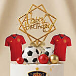Spain Football Team Chocolate Birthday Cake